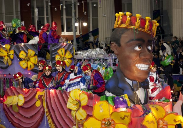 Otra de las espectaculares carrozas que desfilan en Mardi Gras. Foto: Carol M. Highsmith, Library Of Congress